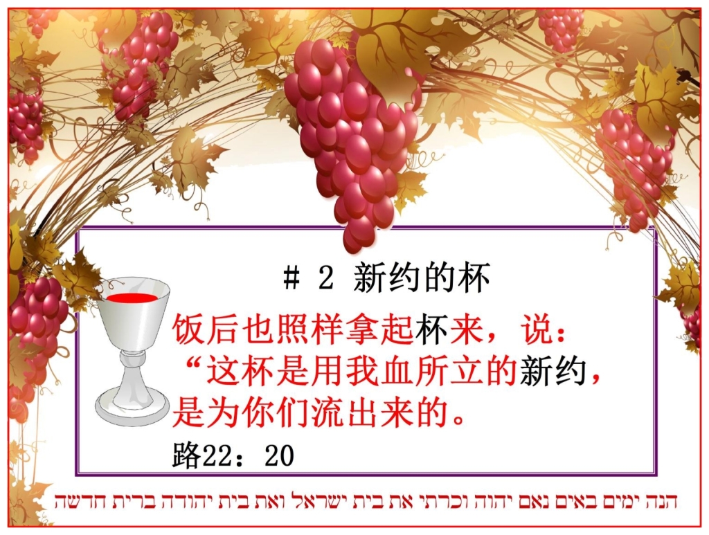 Chinese Language Bible Study four cups The second the blood of The Messiah