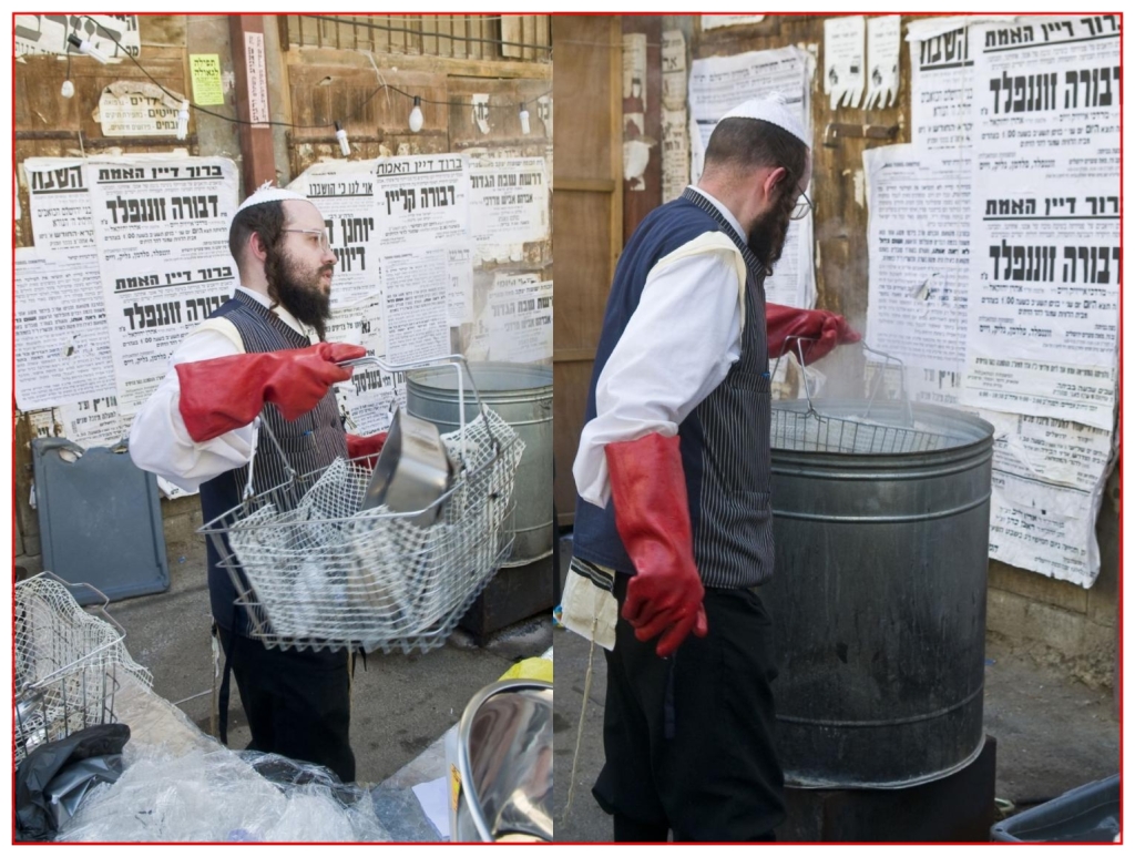 Cleaning dishes of leaven in Jerusalem Chinese language Bible study