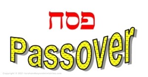 Feast of Passover written in Hebrew and English 