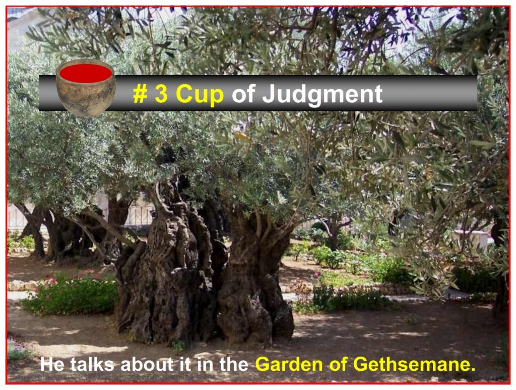 Jesus mentioned the third cup of Passover in the Garden of Gethsemane.