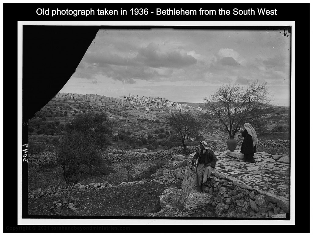 photograph shows the view of Boaz threshing floor at Bethlehem