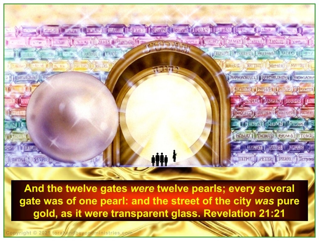 Gates of pearl in the New Jerusalem represents the suffering of His Saints
