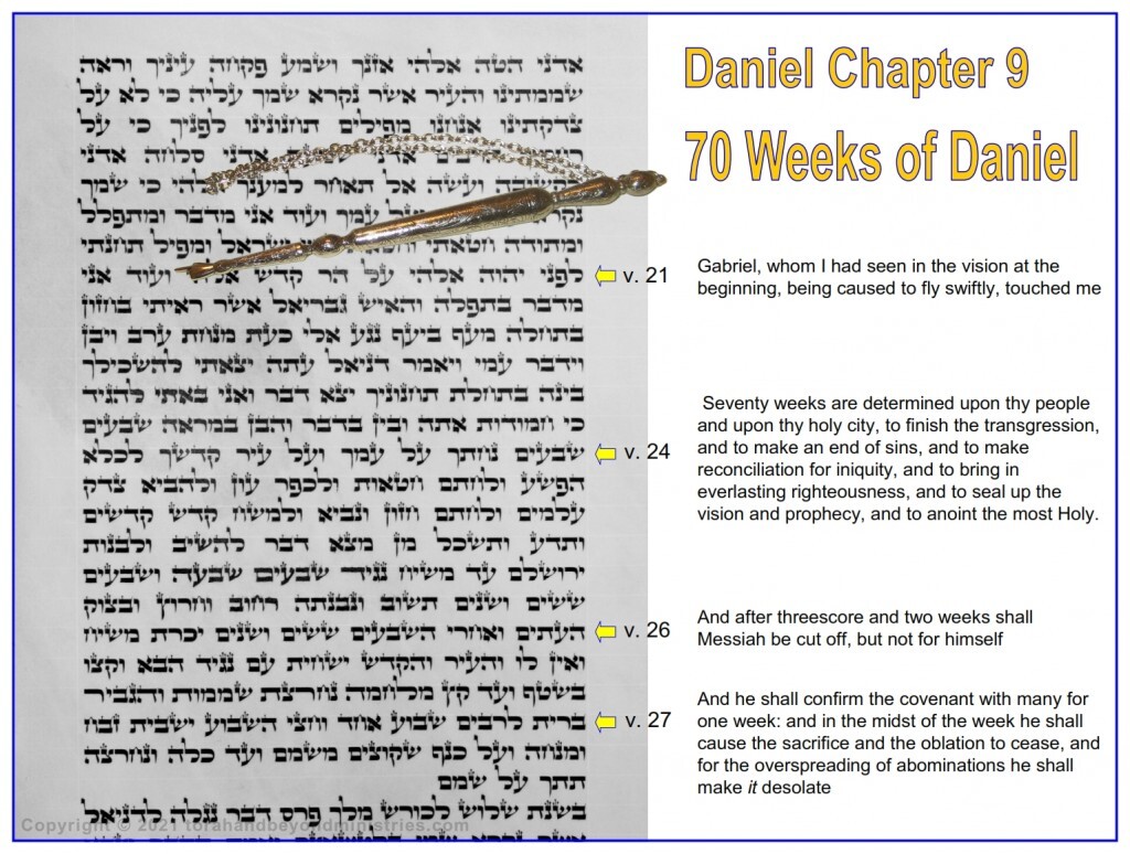 This is a very rare Hebrew Scroll of Daniel showing Daniel chapter 9 the 70 weeks of Daniel