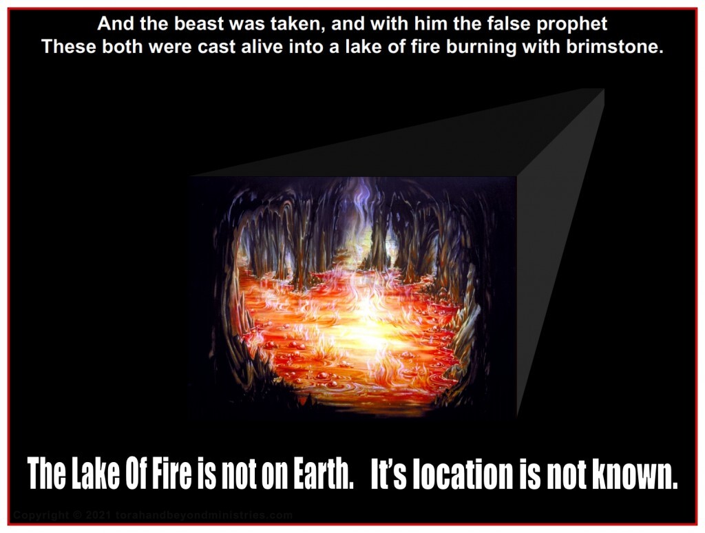 The location of the Lake of Fire is not known.