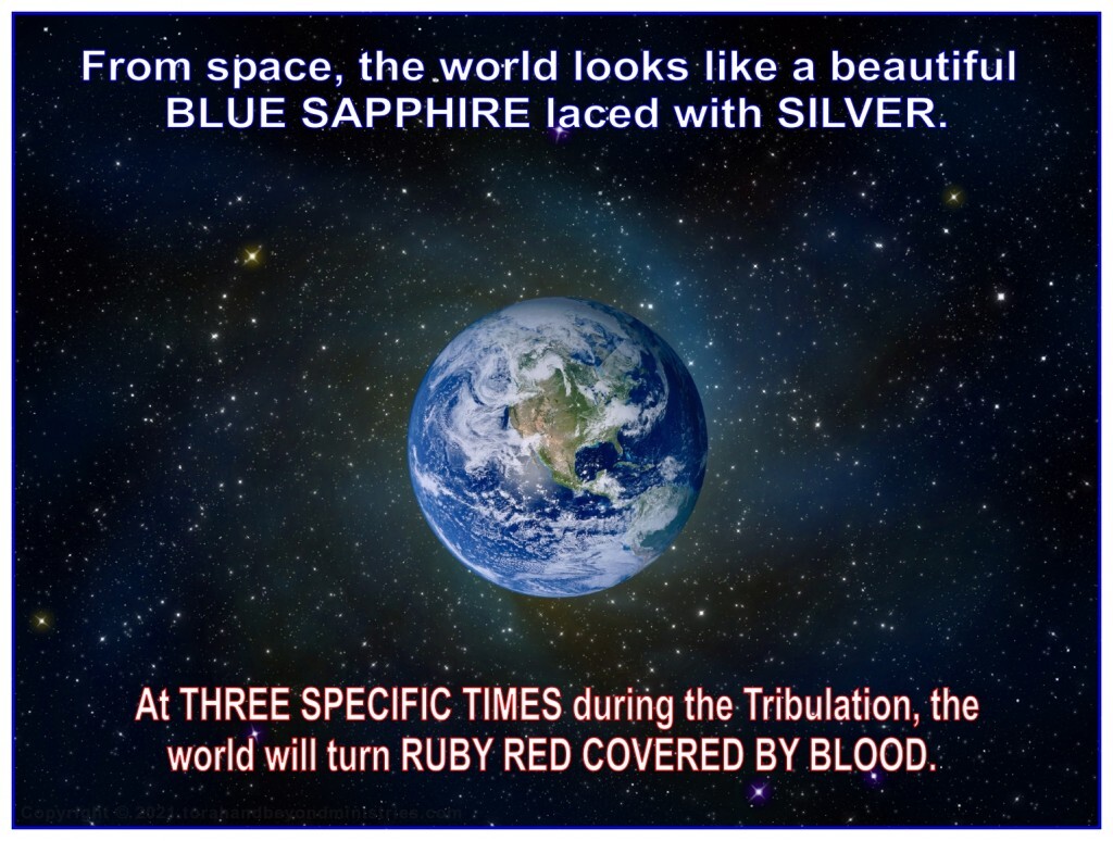 From space the Earth looks like a beautiful blue sapphire laced with silver.