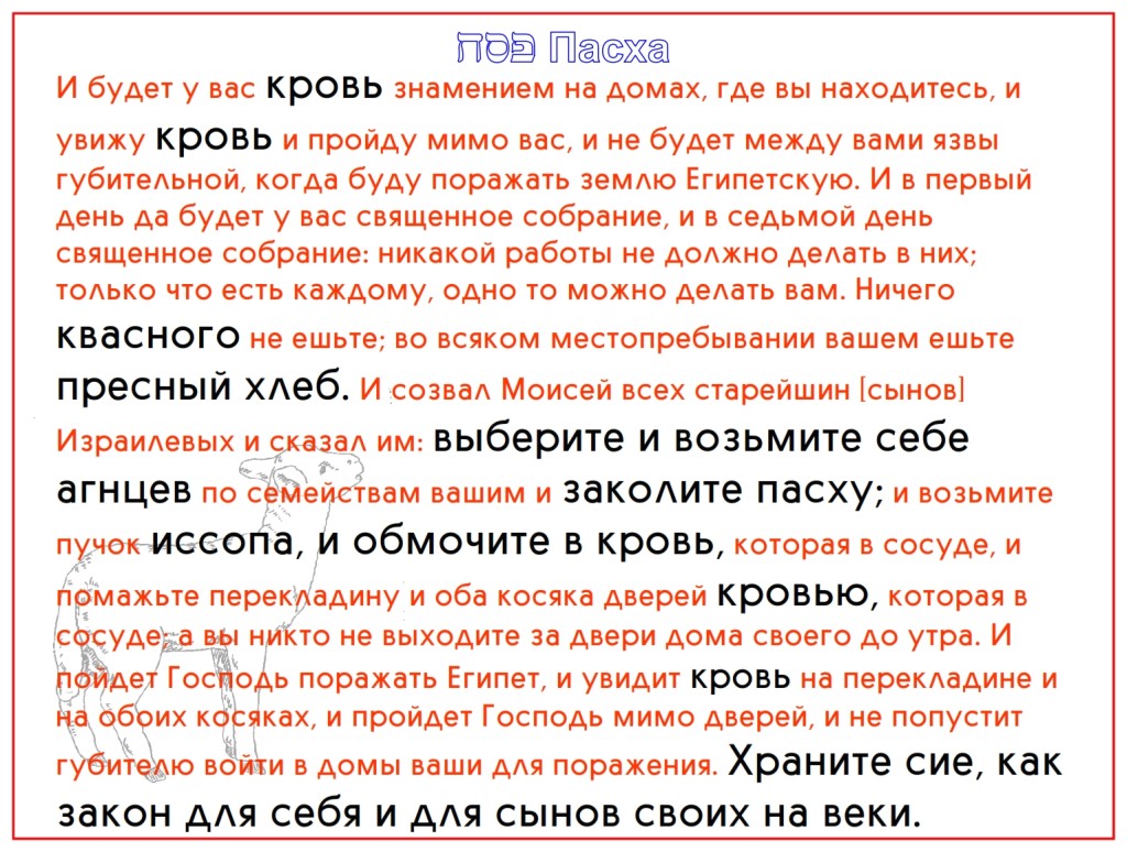At the first Passover the words lamb and blood are mentioned 31 times in 24 verses. This must be important to keep a Passover.