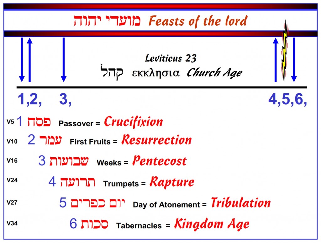 The Feasts of the Lord written in chronological order. English language Bible study
