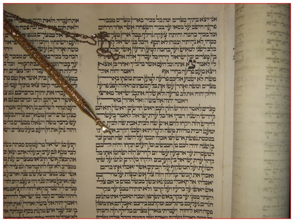 Exodus 12 From Torah Scroll written in Lithuania in the 1700s – Pointing to your lamb shall be without blemish