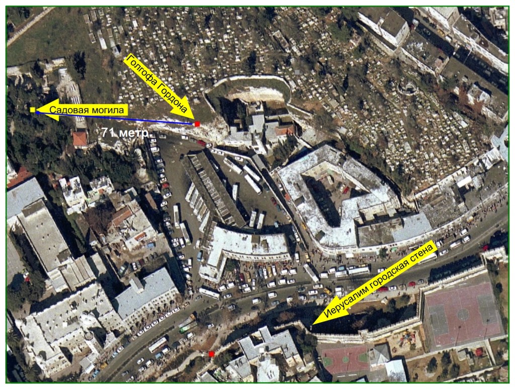 Golgotha and the garden tomb were both outside the walls of Jerusalem. The distance from the crucifixion to the tomb was less than the length of a football field.