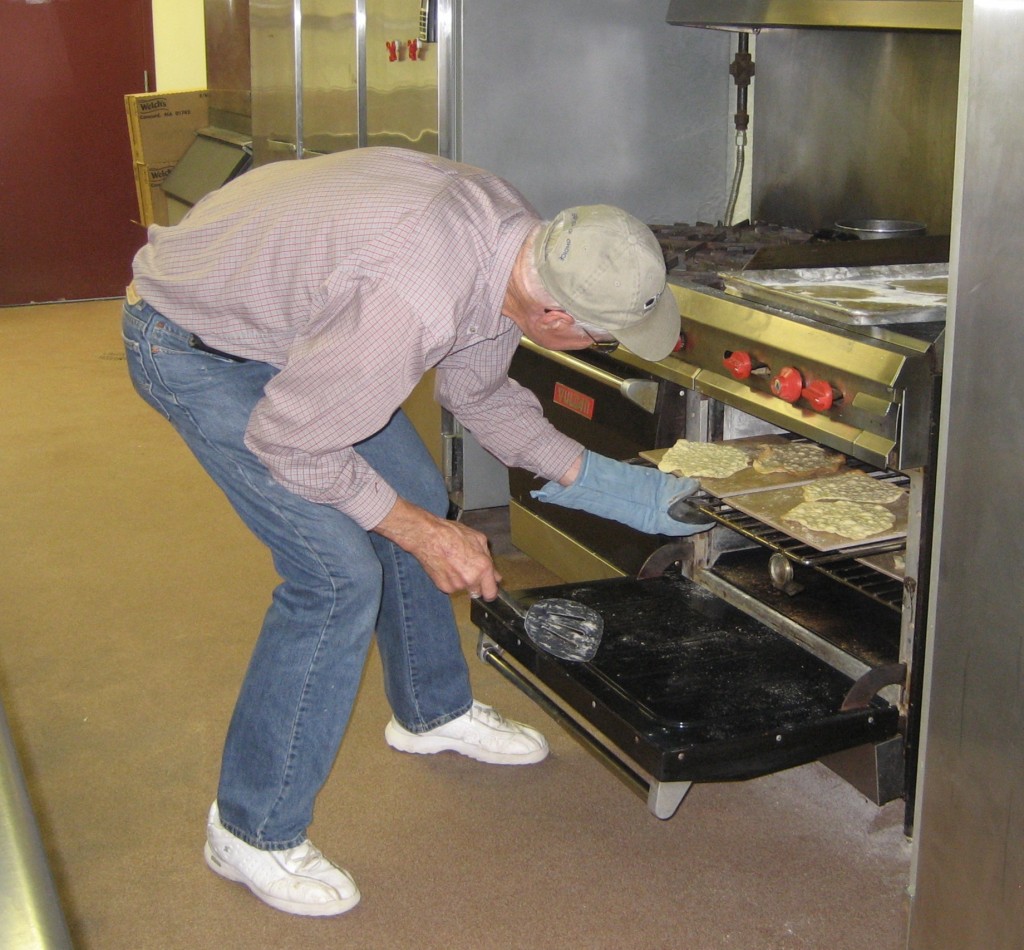 It is a full day's work to cook 250 pieces of unleavened bread unless several large ovens are used.