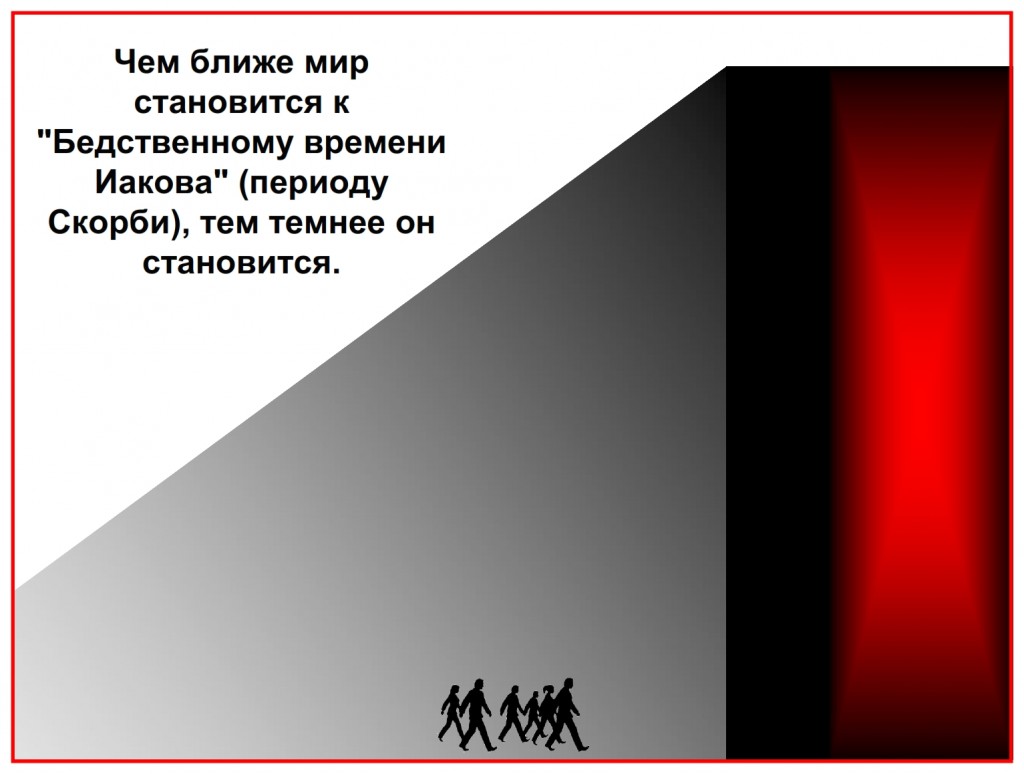 The closer the world gets to the time of “Jacob’s Trouble” (Tribulation), the darker it will become.