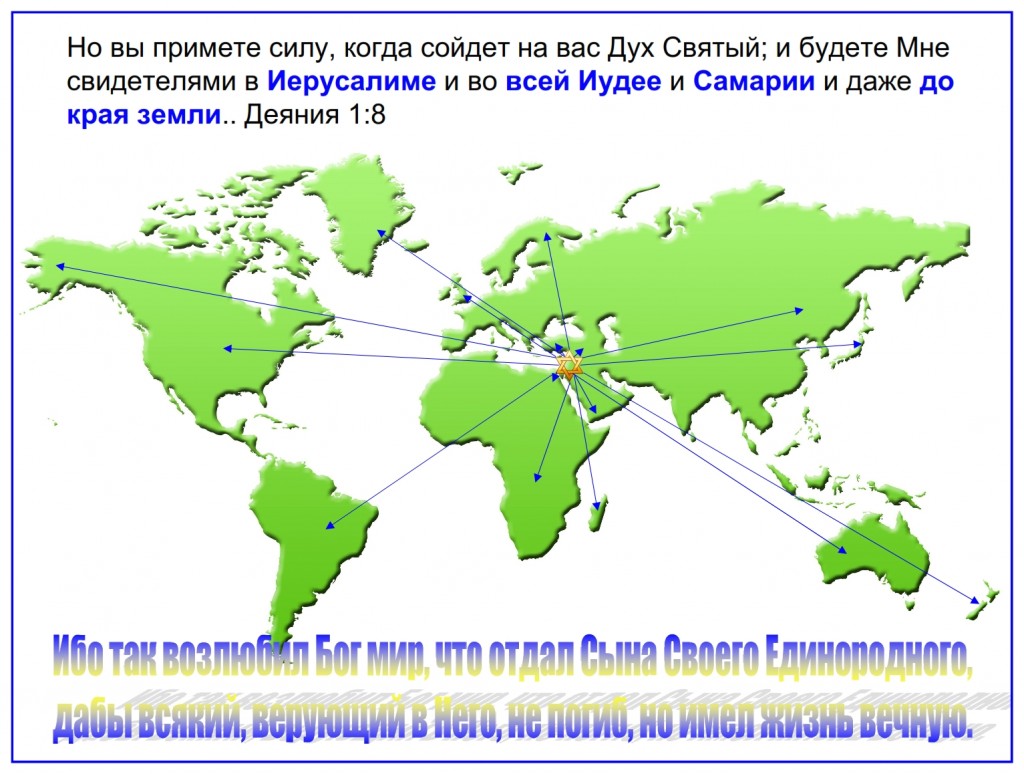 Russian language lesson: On the day of Pentecost it started. But ye shall receive power, after that the Holy Ghost is come upon you: and ye shall be witnesses unto me both in Jerusalem, and in all Judaea, and in Samaria, and unto the uttermost part of the earth. Acts 1:8