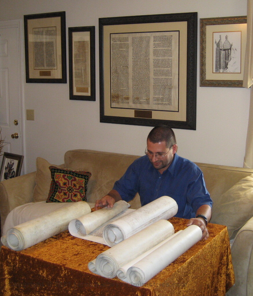 Receiving Scrolls of Isaiah, Jeremiah, Ezekiel, Kings from Jerusalem