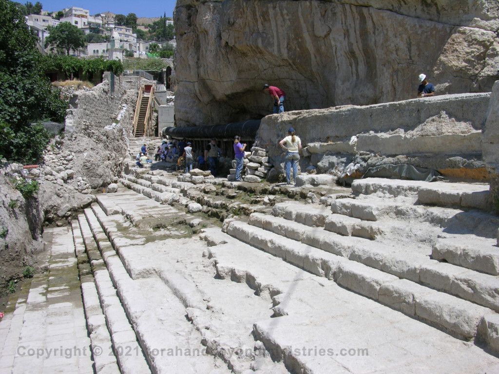 Pool of Siloam was used for a mikvah as Jewish people prepared top ascend to the Temple.