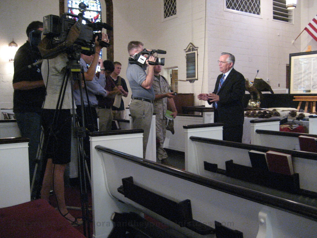 Hebrew Scroll Exhibit at Protestant Chapel Chapel Camp Lejeune Marine Base North Carolina