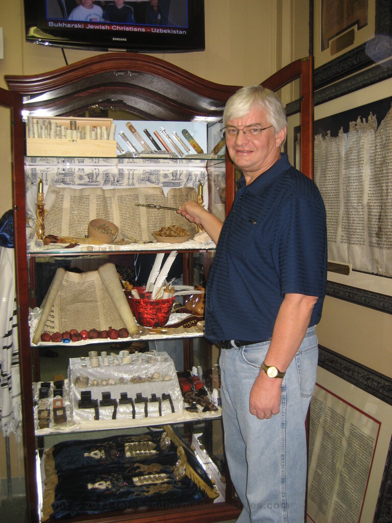 Hebrew Scroll Display First Baptist Church Katy, Texas - Pointing to Scroll of Ruth