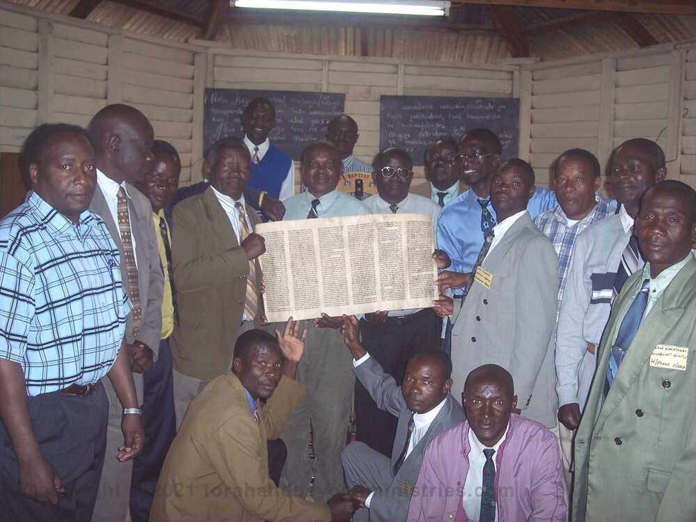 Pastors - West Kenya, Africa receive Torah sheet