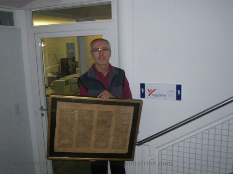 Torah sheet Wycliffe Bible Translator Switzerland