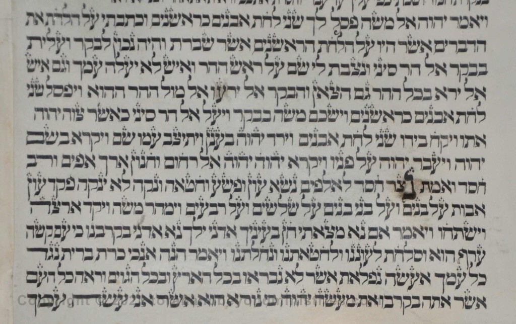 Sheet 20 Exodus 34:7 keeping - Torah from Lithuania written in the 16th century