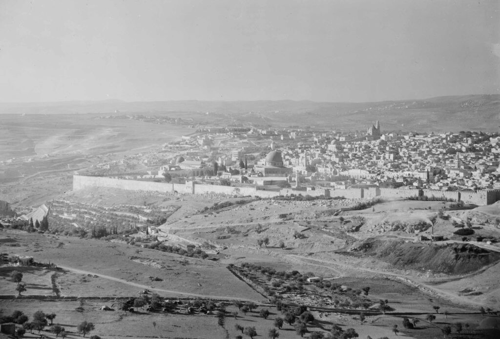 Jerusalem around 1900 to 1920 Arial photo